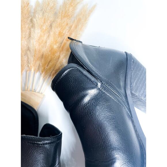 Joie Kayden Black Leather Ankle Boots Size 6.5  Heeled Booties - Picture 3 of 11